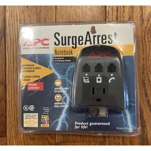 APC SurgeArrest Notebook Internet Modem Fax Notebook AC Surge Protector New